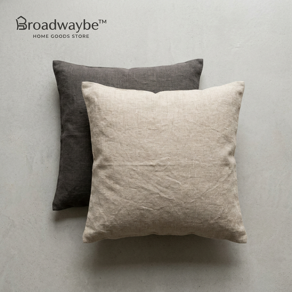 Broadwaybe™ Textured Linen-Style Throw Pillow Covers
